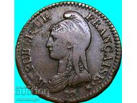 France 1 Decim LaN 6 (1797-1798) 20.25g Bronze