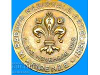1956 Italia medalie "Congresul Național al Artileriștilor" Florența