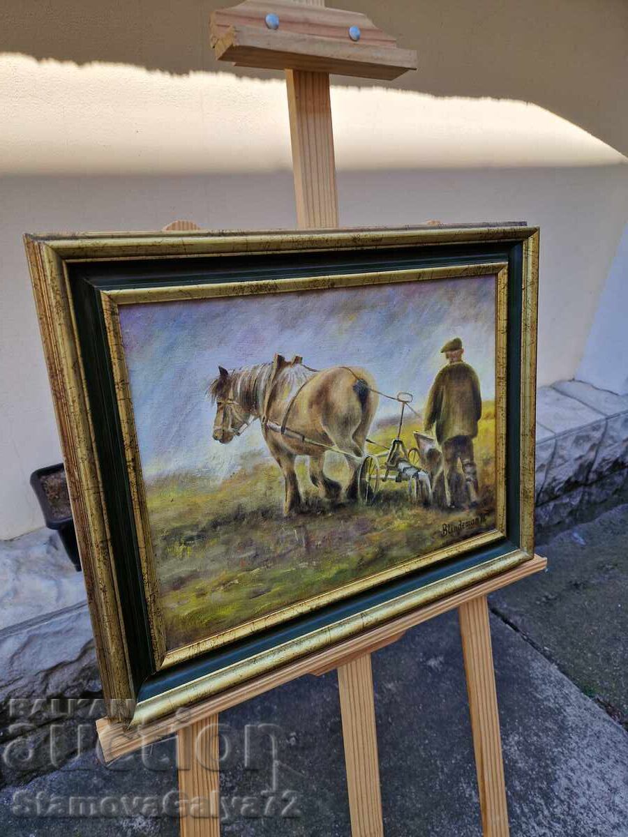 Frumos tablou antic olandez de autor, ulei pe pânză - 5 Frumos tablou antic olandez de autor, ulei pe pânză - 5