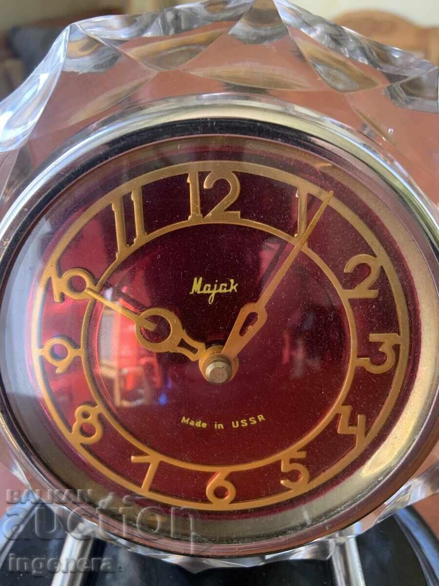 WORKING CRYSTAL TABLE CLOCK NO FLAWS SET - 5 WORKING CRYSTAL TABLE CLOCK NO FLAWS SET - 5