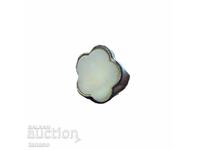 Retro ring with mother-of-pearl, silver plated