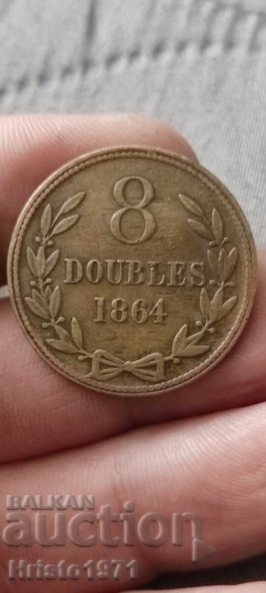 8 dubloni 1864