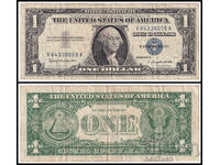 ❤️ ⭐ SUA 1957 1 dolar sigiliu albastru ⭐ ❤️