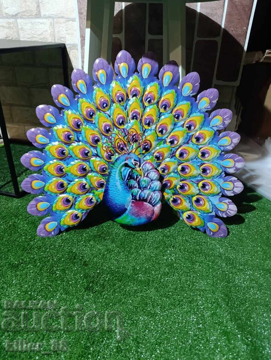 Metal peacock wall decoration - 6 Metal peacock wall decoration - 6