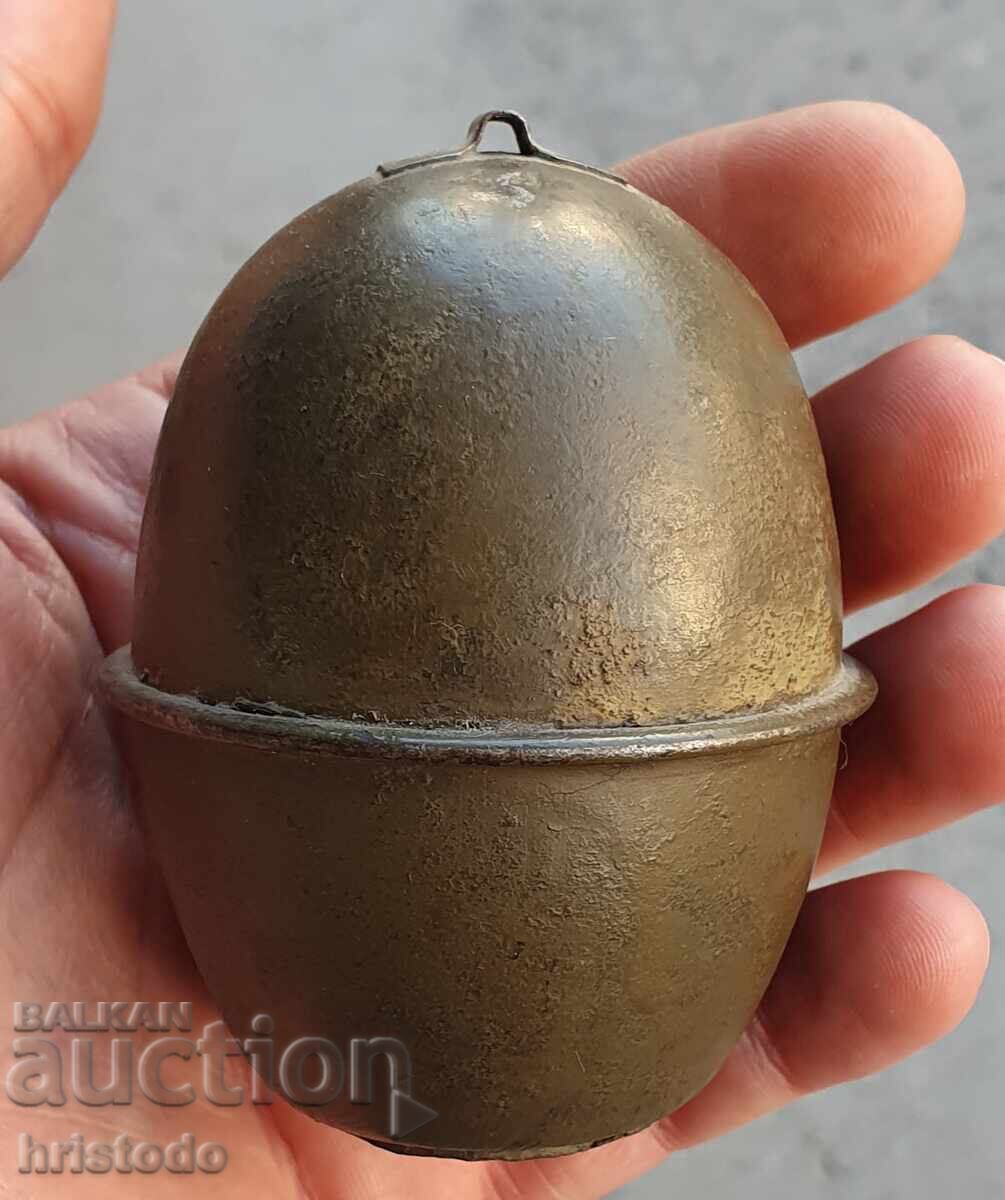 Carcasă de grenadă germană inactivă M39 „Ou” WWII 1944 Carcasă de grenadă germană inactivă M39 „Ou” WWII 1944
