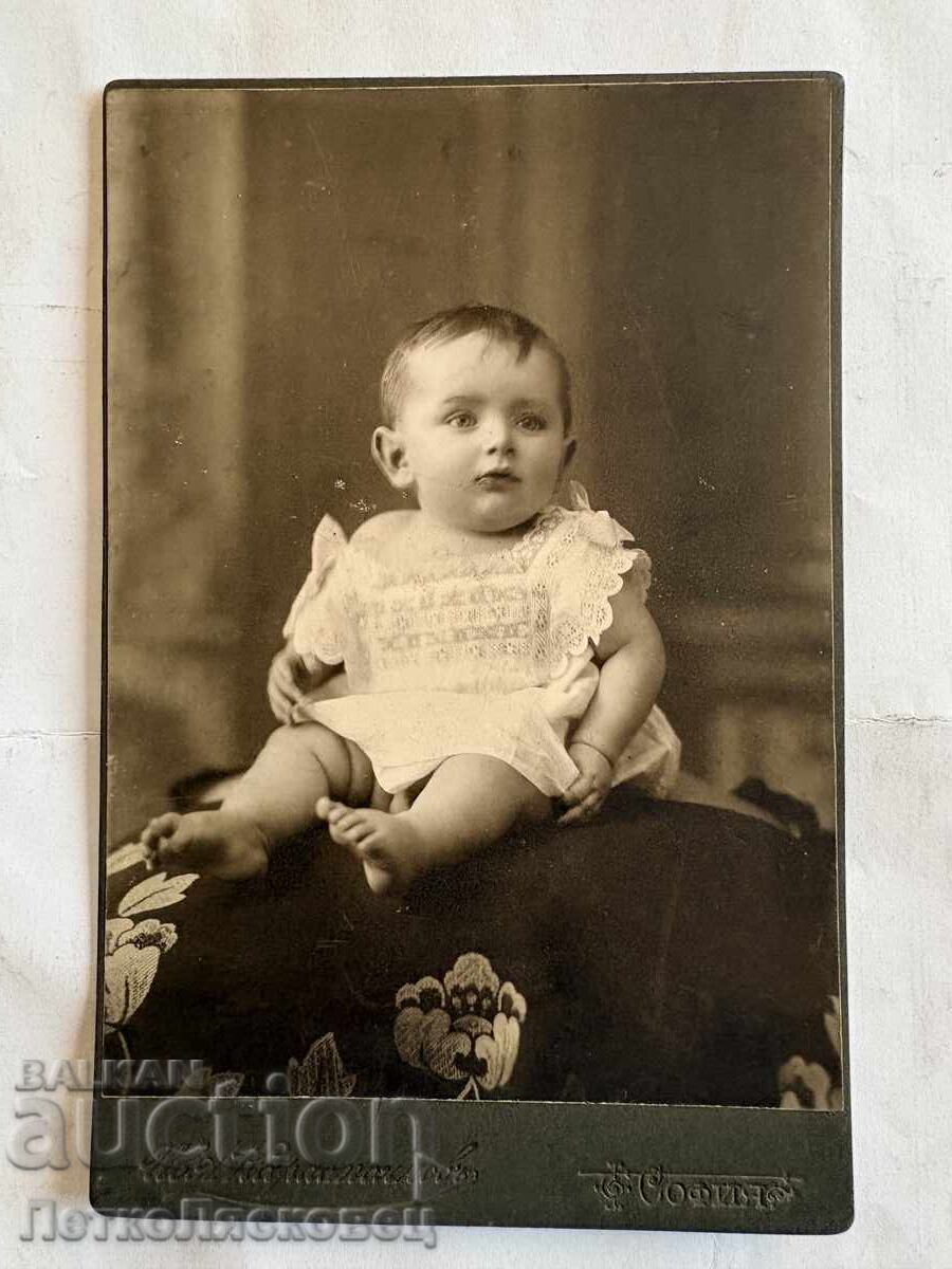 Old cardboard photograph of Stefan Kutinchev - Ivan Karastoyanov