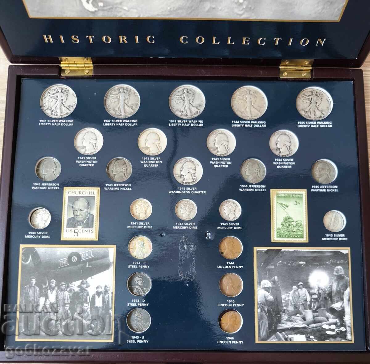 Colecție istorică din Al Doilea Război Mondial – 15 monede de argint ! cu preț € 189.00 | 369.65 BGN Colecție istorică din Al Doilea Război Mondial – 15 monede de argint ! cu preț € 189.00 | 369.65 BGN