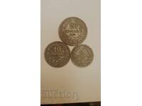 Lot 5, 10 și 20 stotinki 1917