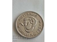 Australia 1 Shilling 1957 Silver 5.66