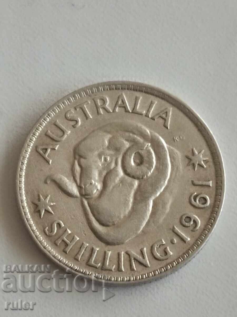 Australia 1 Shilling 1961 Silver