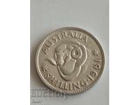 Australia 1 șiling 1961 Argint
