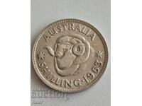 Australia 1 Shilling 1963 Silver