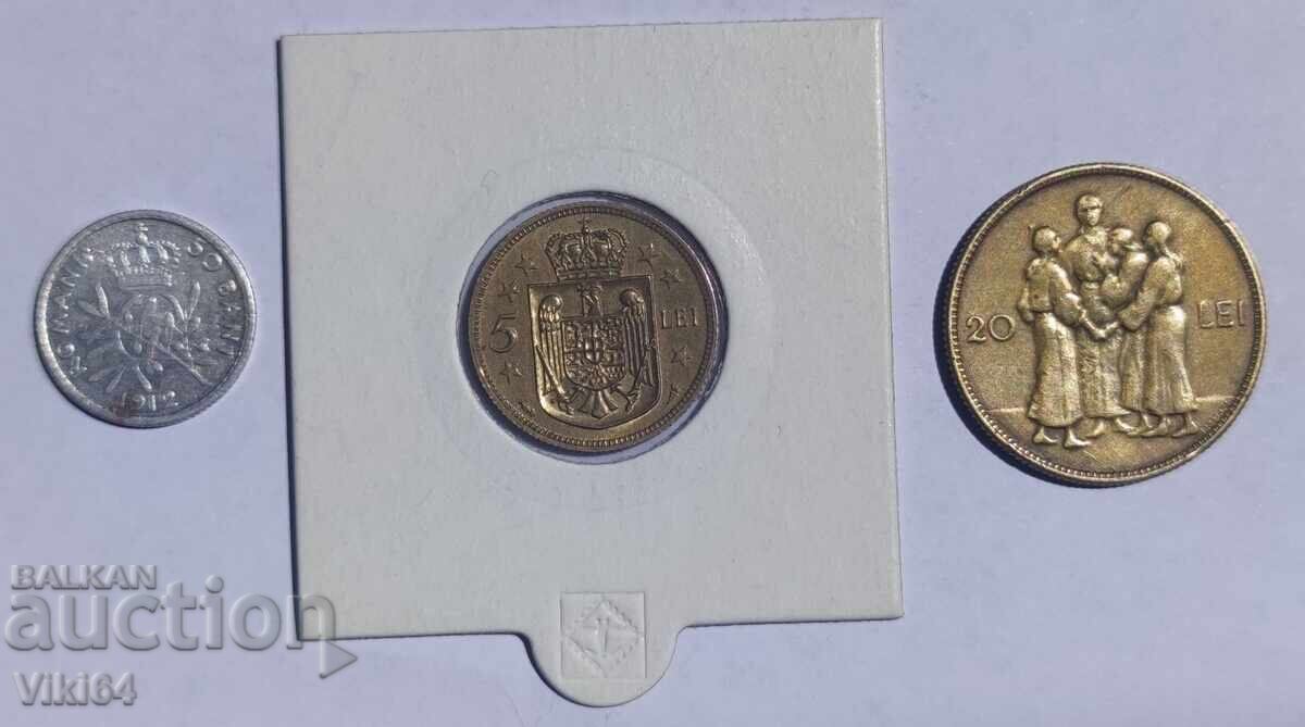 Lot monede România 1912 1930 Argint Regele Mihai I BZC Lot monede România 1912 1930 Argint Regele Mihai I BZC