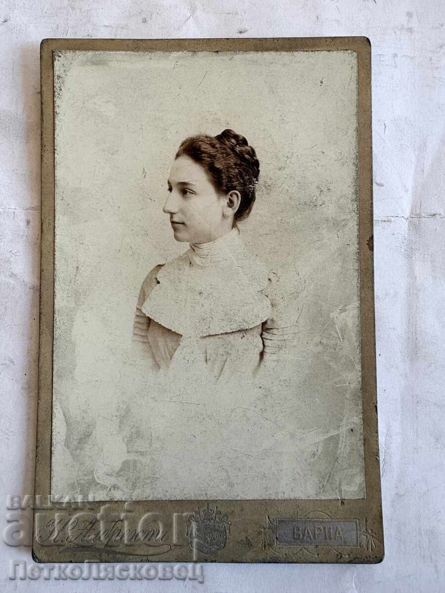 Old cardboard photograph Carlo Albrecht Varna