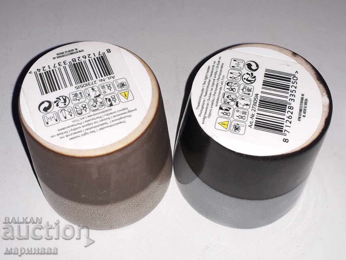 NEW CANDLE HOLDERS. CERAMIC - 5 NEW CANDLE HOLDERS. CERAMIC - 5