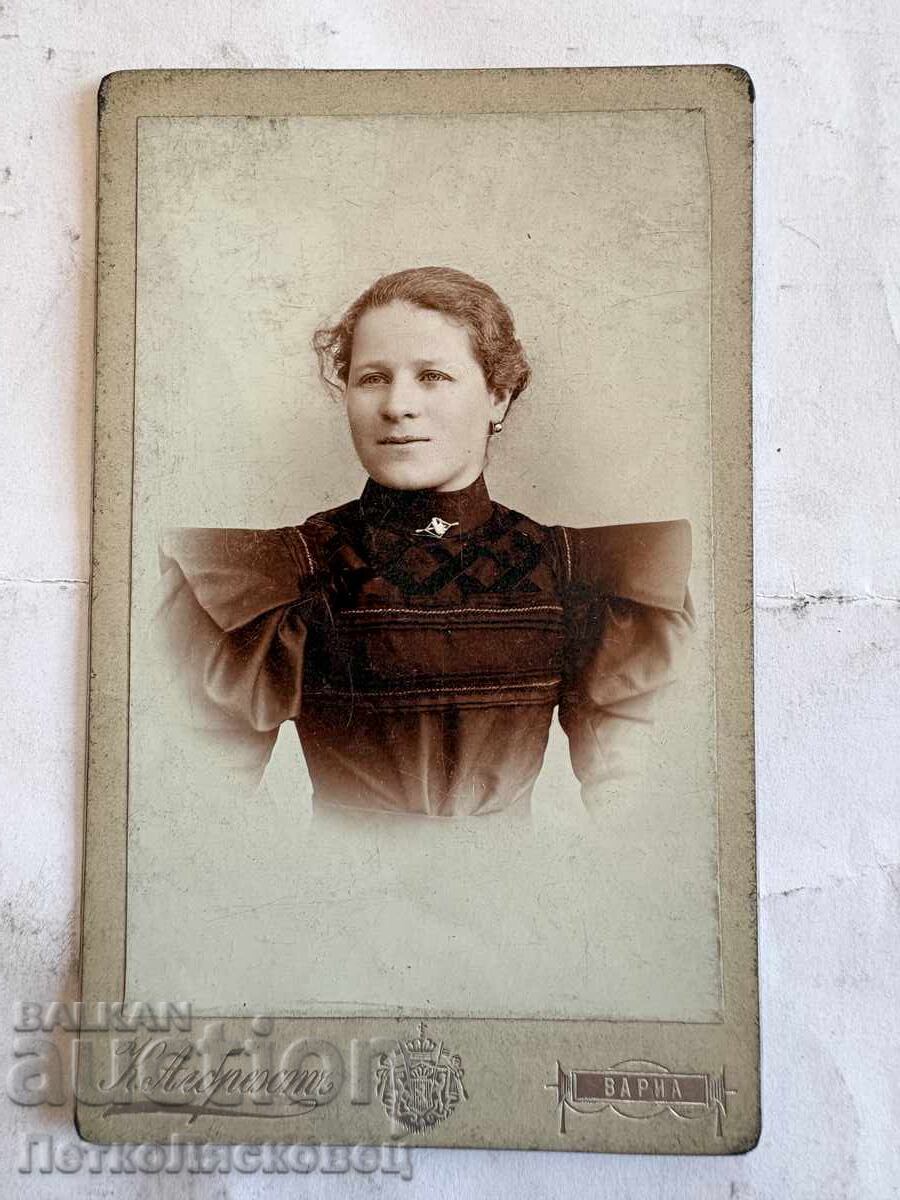 Fotografie veche pe carton Carlo Albrecht Varna 1900 Fotografie veche pe carton Carlo Albrecht Varna 1900