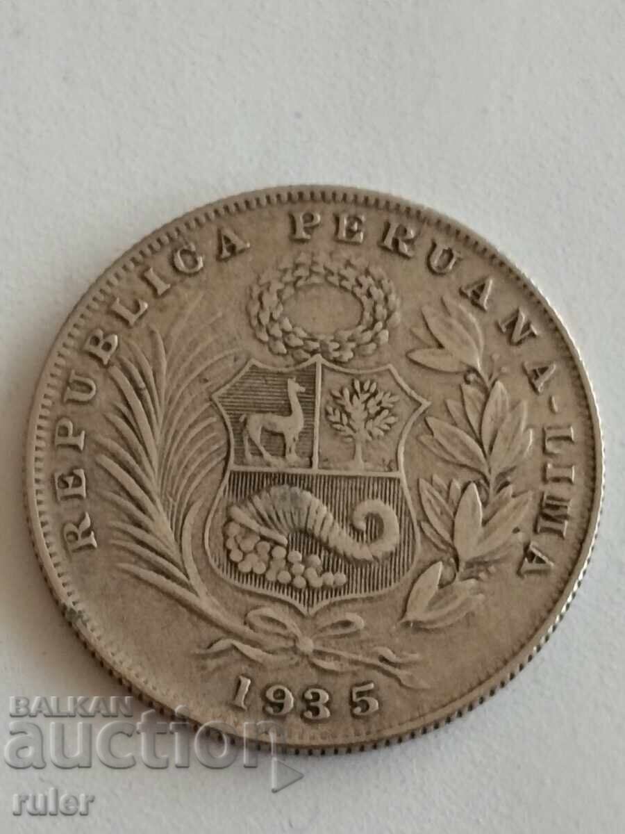Peru 1/2 Sol 1935 Silver with price € 12.00 | 23.47 BGN
