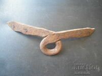 Old copper cauldron hinge
