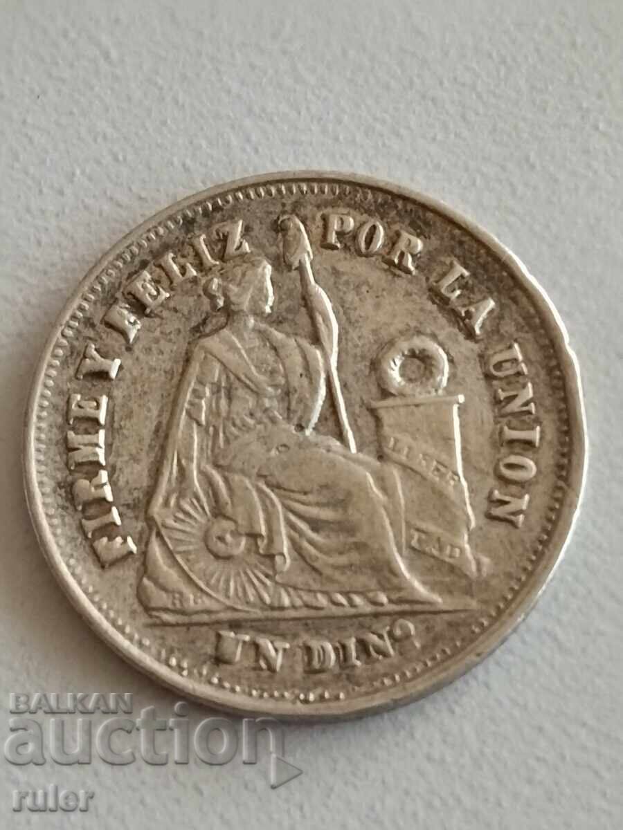 Peru 1 dinero 1874 Argint cu preț € 0.01 | 0.02 BGN Peru 1 dinero 1874 Argint cu preț € 0.01 | 0.02 BGN