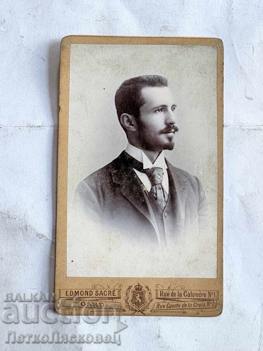 Fotografie veche pe carton Edmond Sacré - Belgia