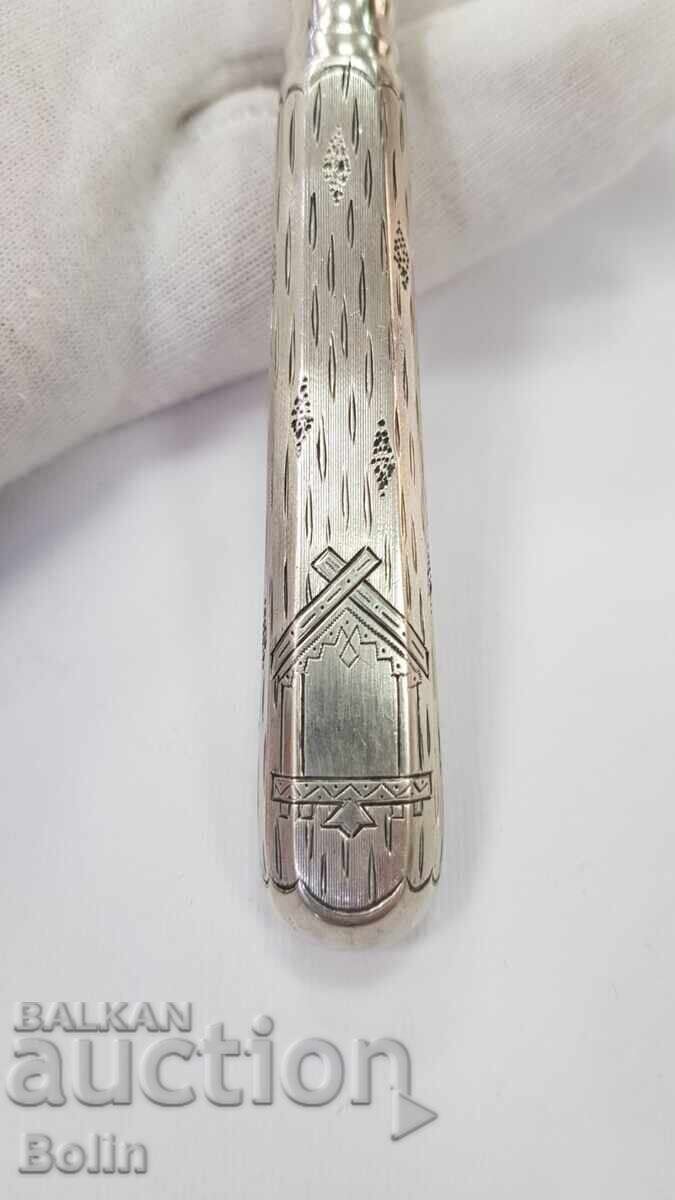 Delivery of Rare Russian Tsarist spoon 84 zolotnik - 1877 - "Russian Style"