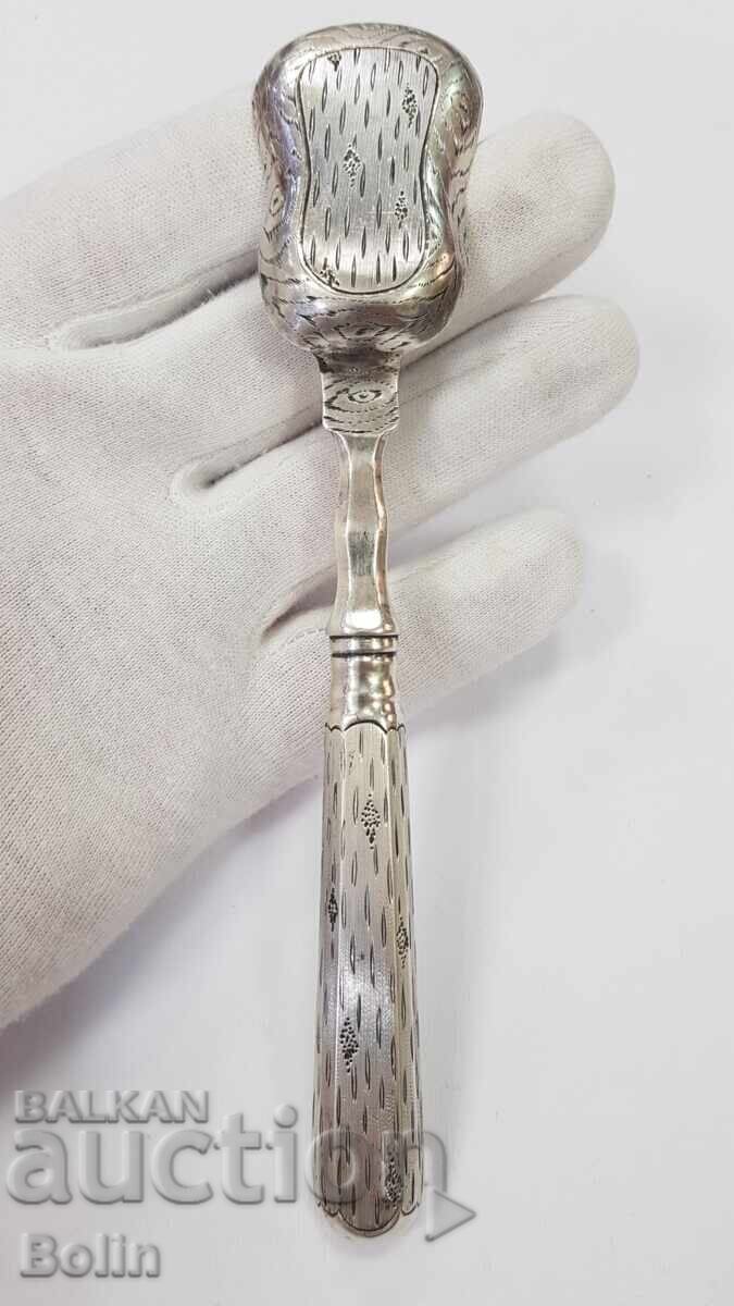Rare Russian Tsarist spoon 84 zolotnik - 1877 - "Russian Style"
