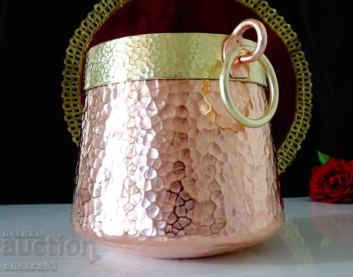 Auction Copper cauldron, copper bucket, pure red copper 2 L Auction Copper cauldron, copper bucket, pure red copper 2 L