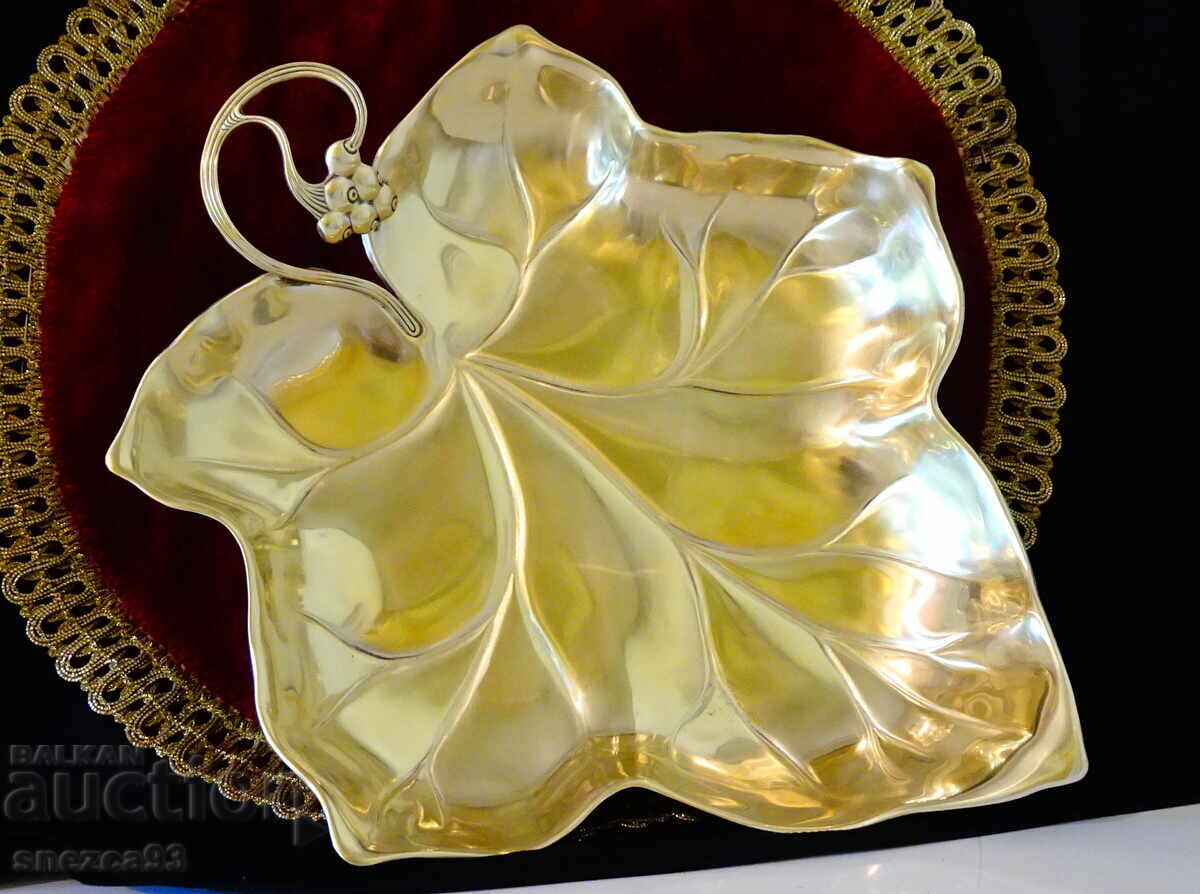 Bronze fruit bowl vine leaf WMF, gold-plated, Art Nouveau with price € 49.99 | 97.77 BGN