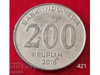 200 rupii 2016 - Indonezia