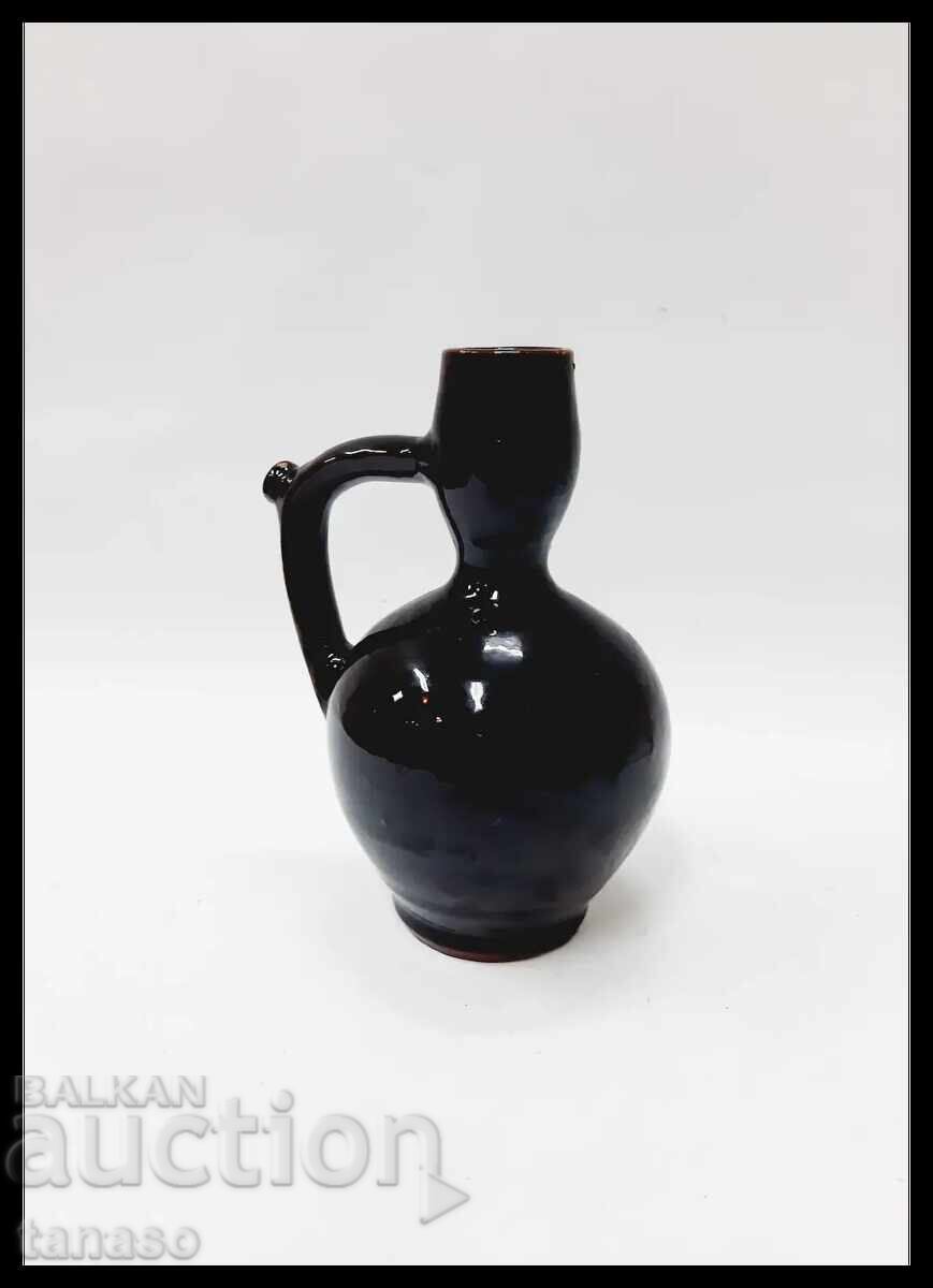 Vintage Trojan ceramic pitcher with dark brown glaze with price € 22.00 | 43.03 BGN