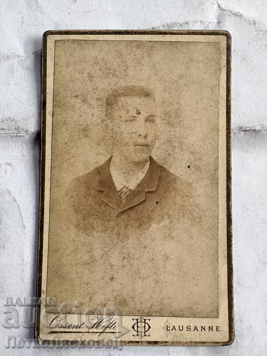 Fotografie veche pe carton Osent Hefti - Lausanne
