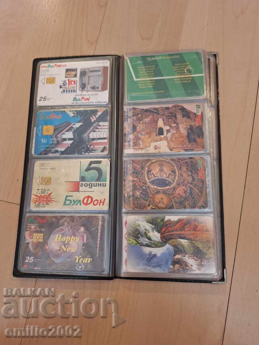 Phonecards in binder 44 pcs with price € 9.00 | 17.60 BGN