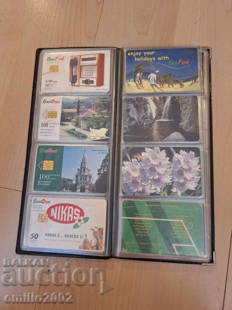 Auction  Phonecards in binder 44 pcs