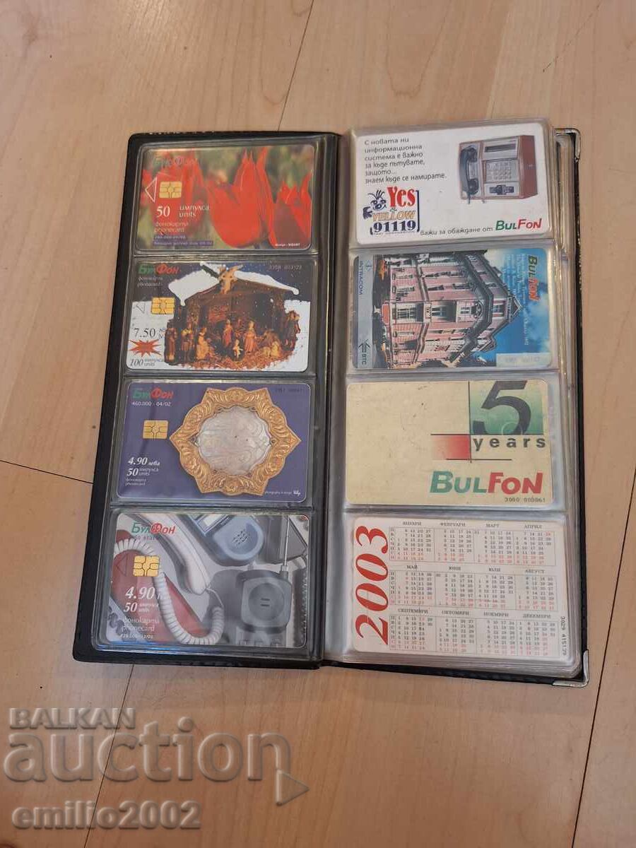Phonecards in binder 44 pcs