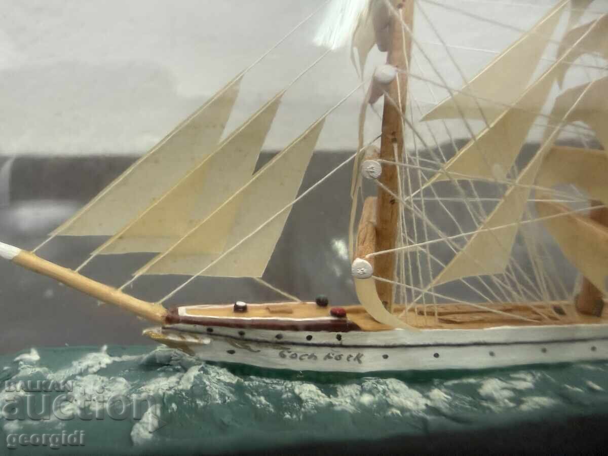 Ναυτική εφαρμοσμένη τέχνη καράβι σε μπουκάλι. Νο 8187 - 6