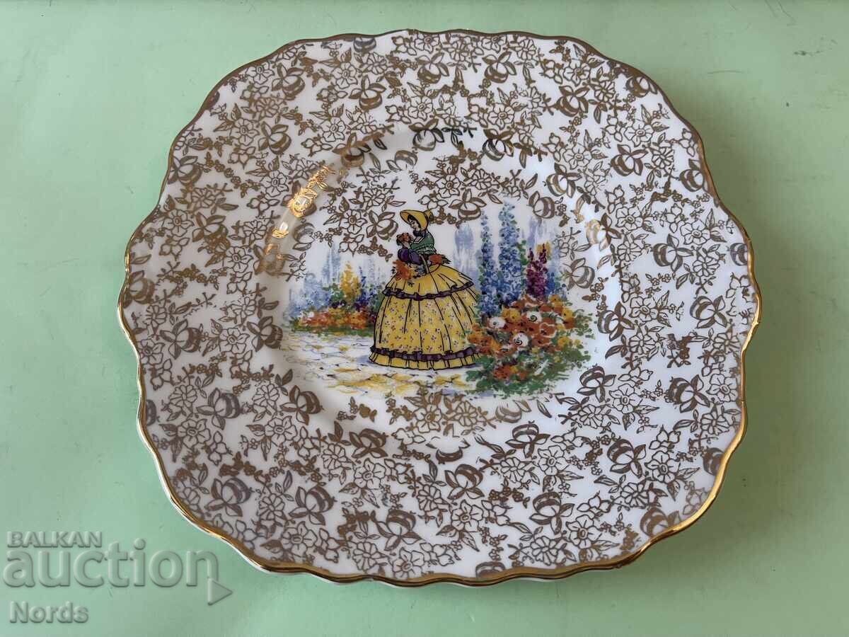 The Lady with the Crinoline - porcelain platter