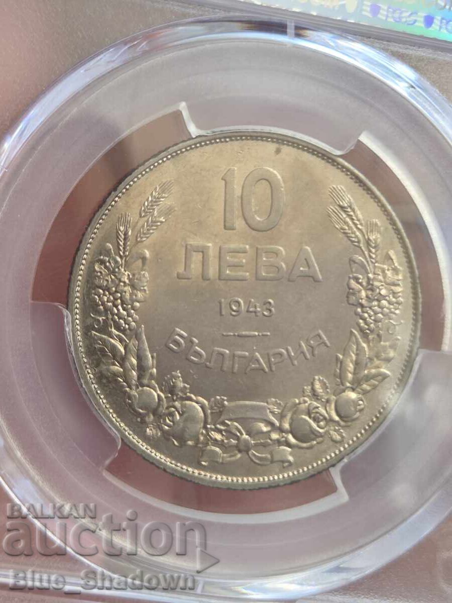 Licitație 10 leva 1943 MS 64