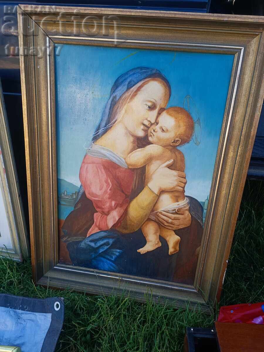 Tablou mare pictat în ulei pe pânză