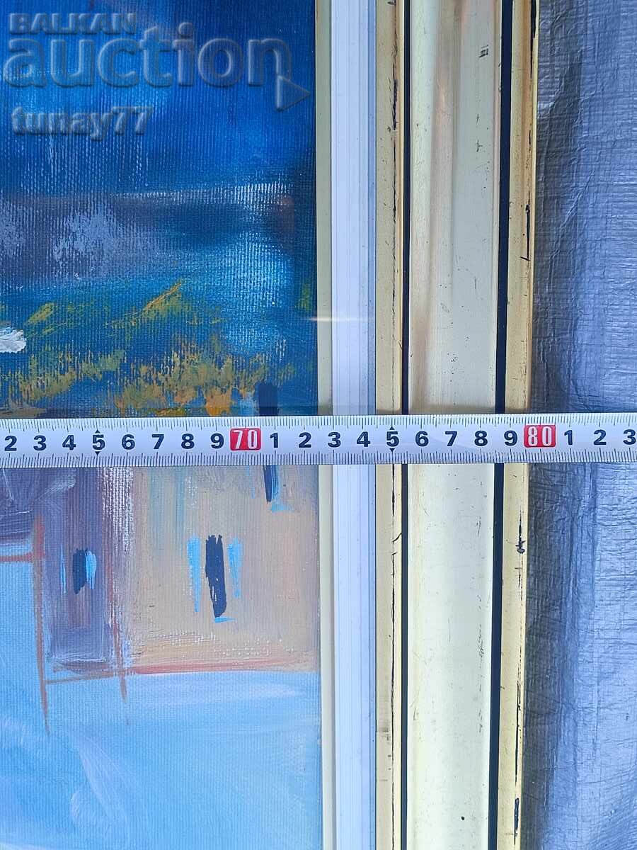 Παράδοση Παλιός ελαιογραφικός πίνακας σε καμβά με υπογραφή του καλλιτέχνη