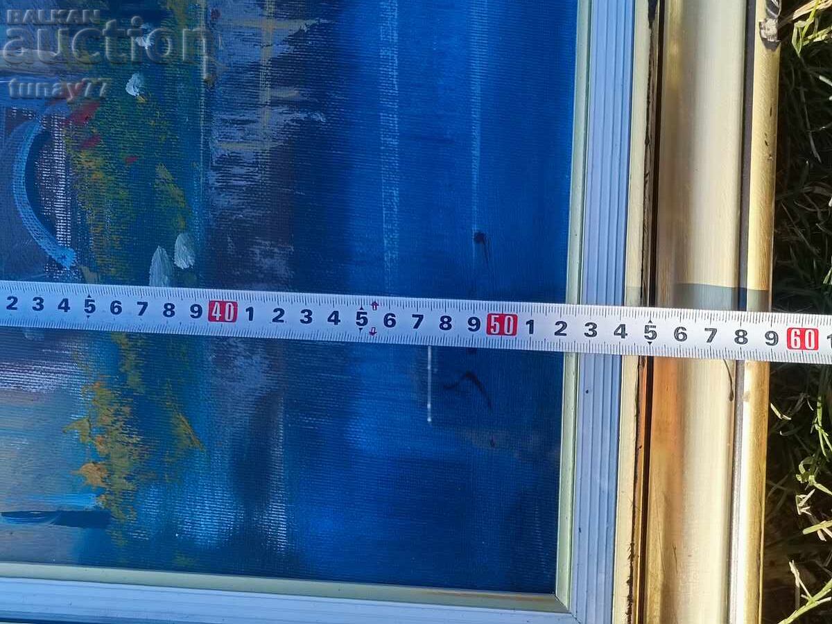 Παλιός ελαιογραφικός πίνακας σε καμβά με υπογραφή του καλλιτέχνη - 5