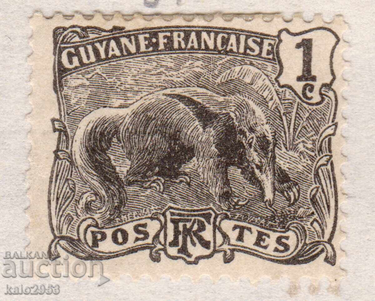 French Guiana-1904-Regular-Giant Anteater, MLH
