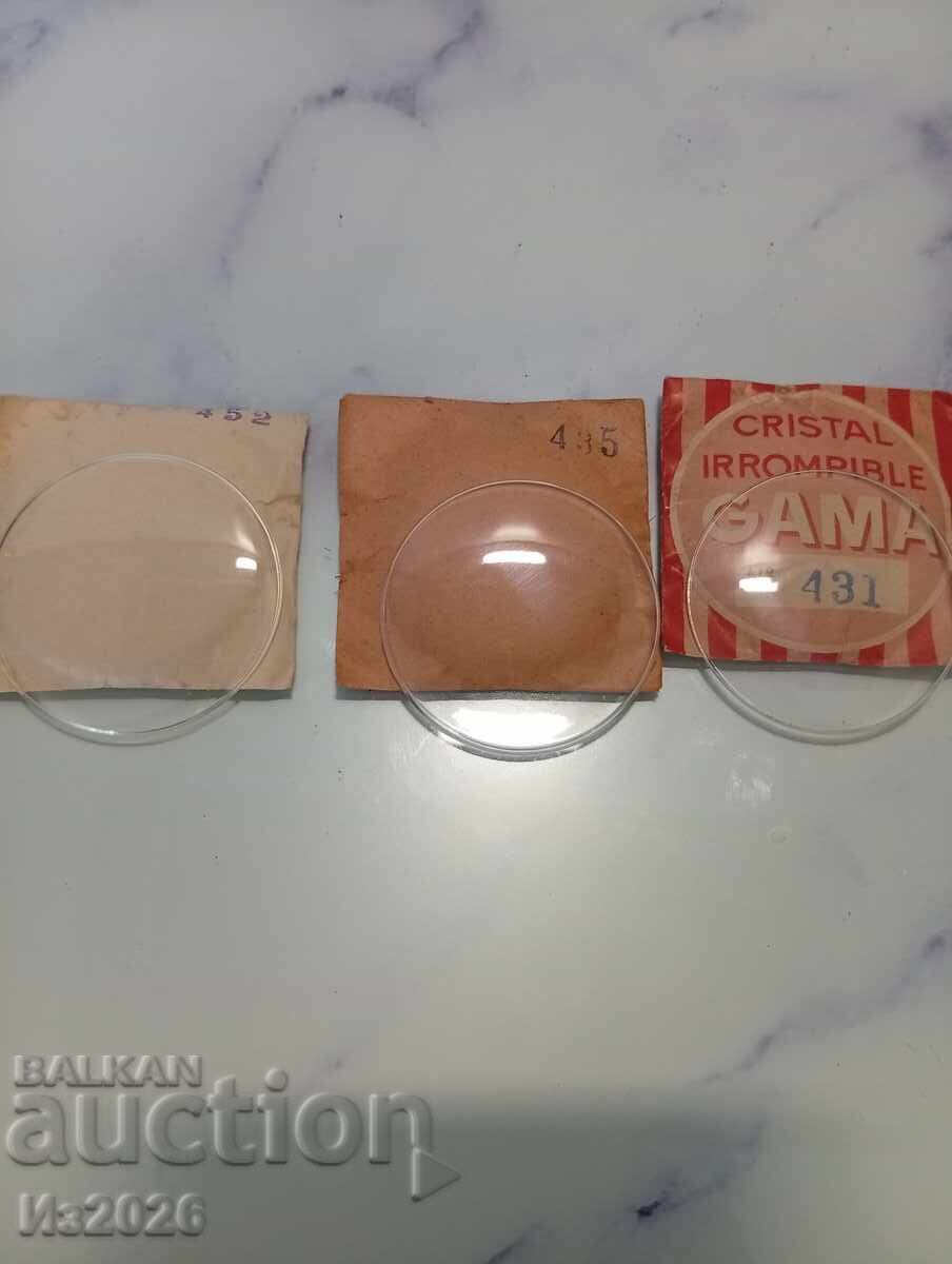 Лот Стъкла за джобни часовници.