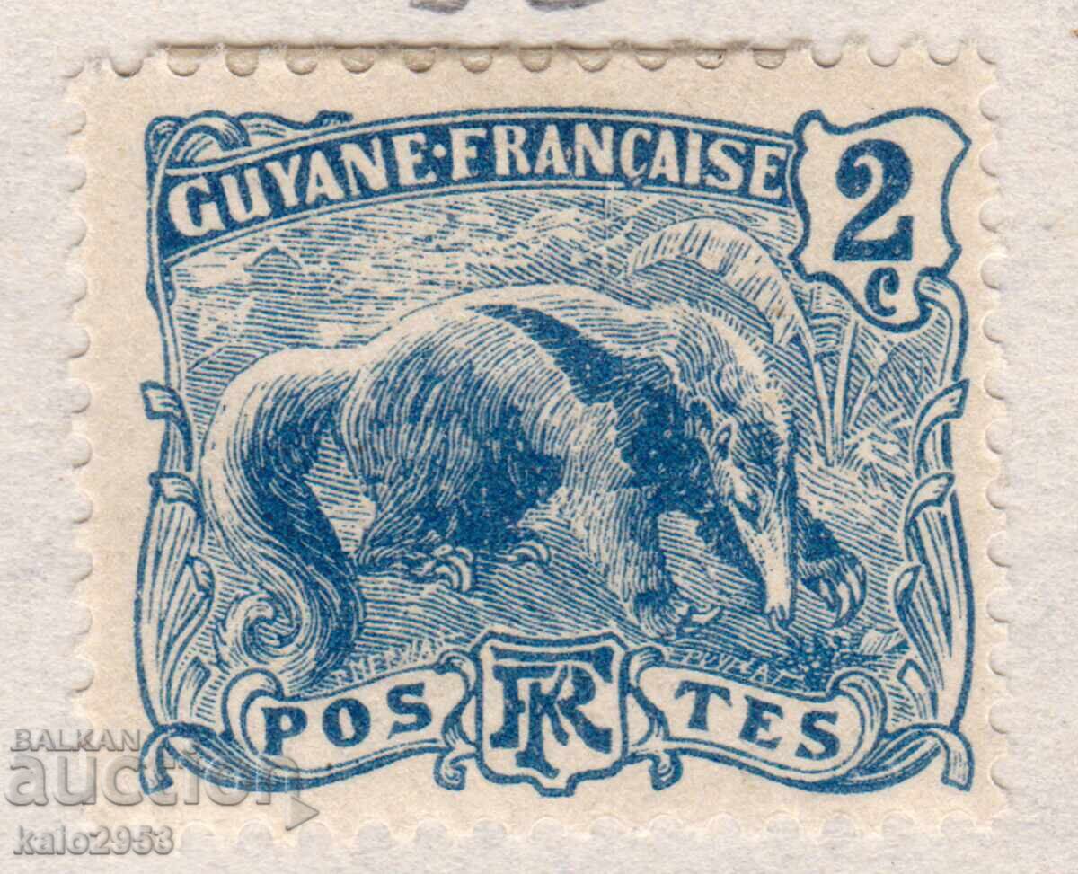 French Guiana-1904-Regular-Giant Anteater, MLH