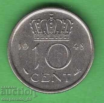 (¯`'•.¸ 10 λεπτά 1948 ΟΛΛΑΝΔΙΑ ¸.•'´¯)
