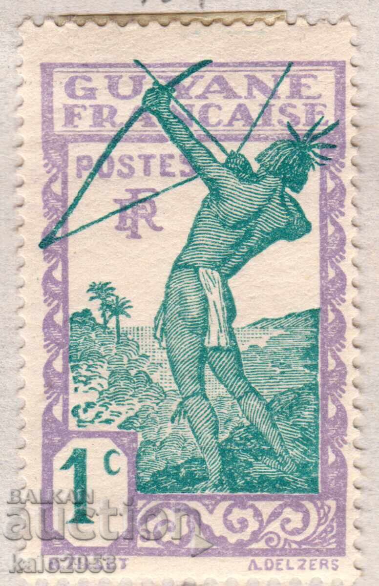 French Guiana-1929-Regular-Archer with bow, MLH