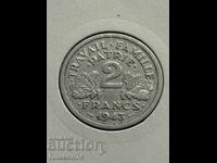 2 franci 1943 Franța