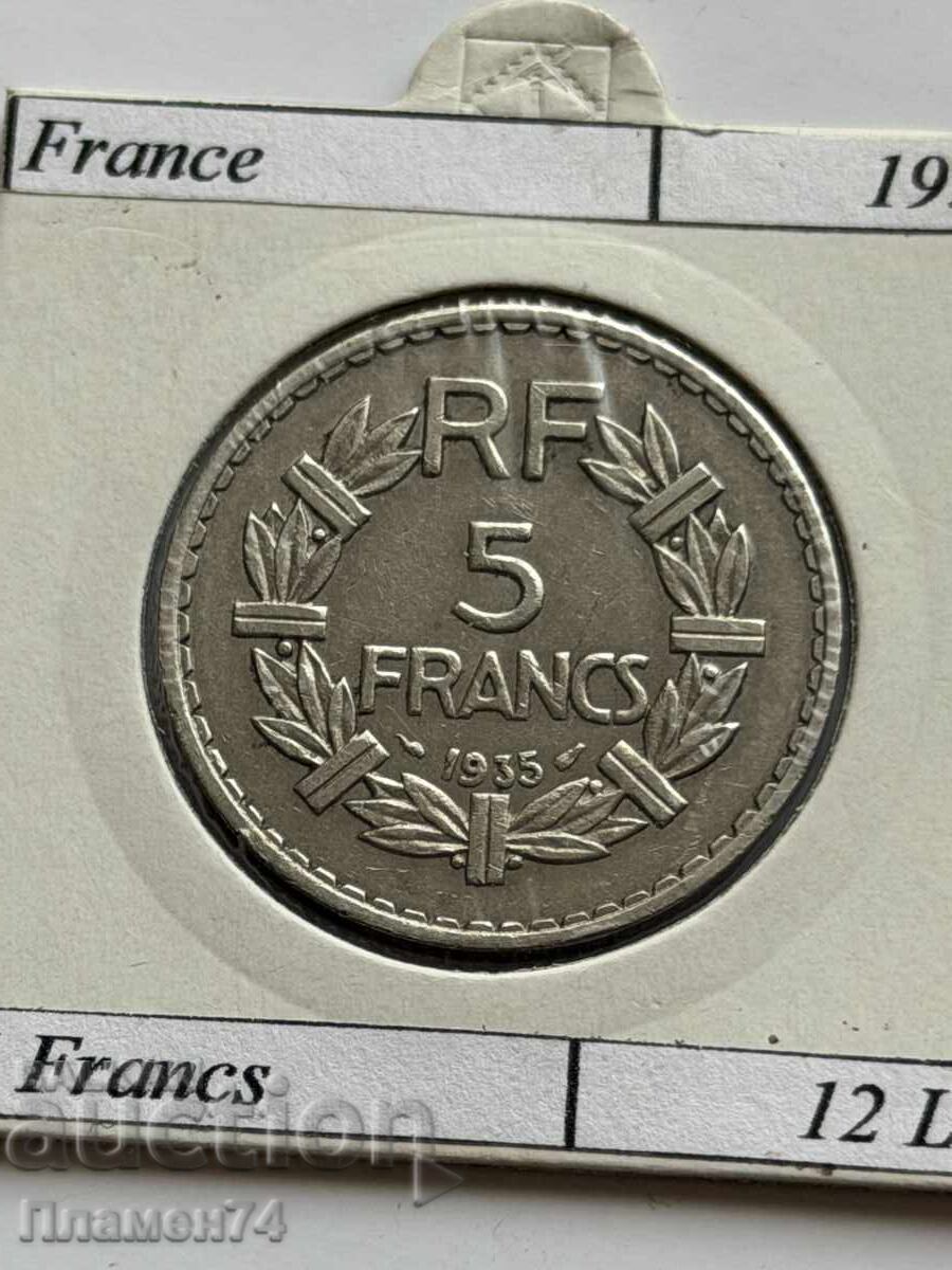 5 francs 1935 France