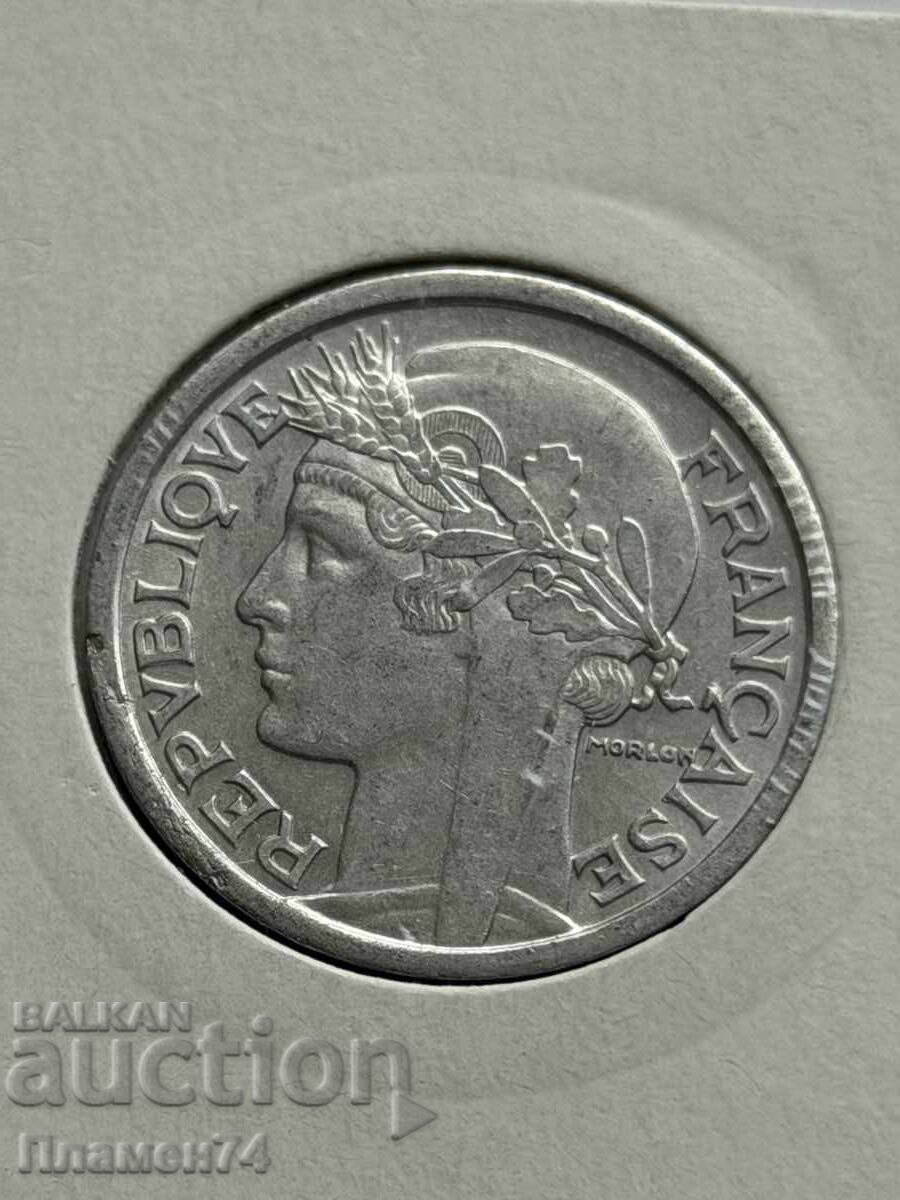 2 franci 1941 Franța cu preț € 1.00 | 1.96 BGN