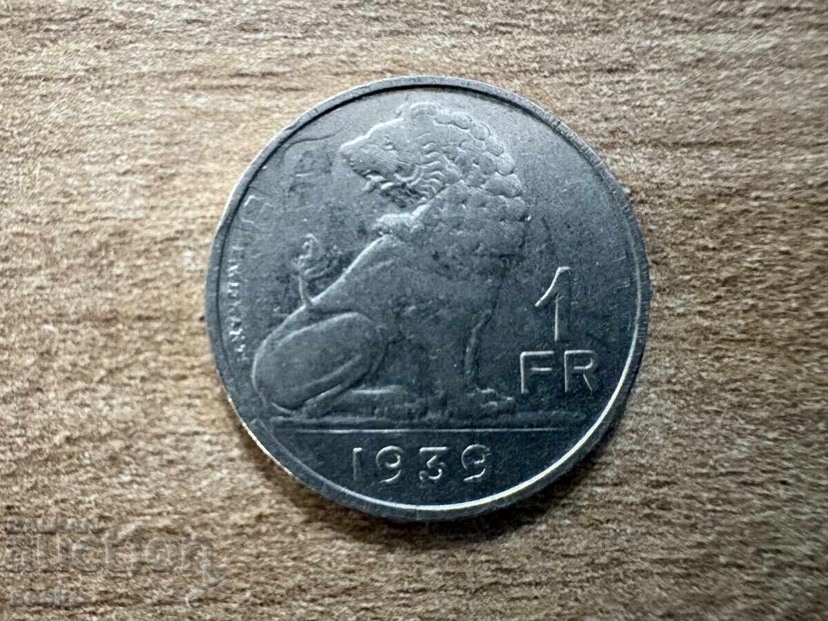 Belgia - 1 franc (1939) - BELGIQUE - BELGIE