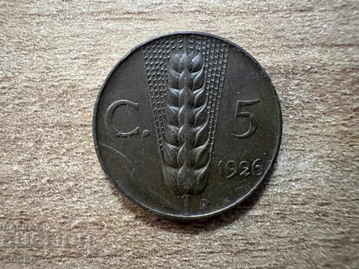 Italia - 5 centesimi (1926) Italia - 5 centesimi (1926)